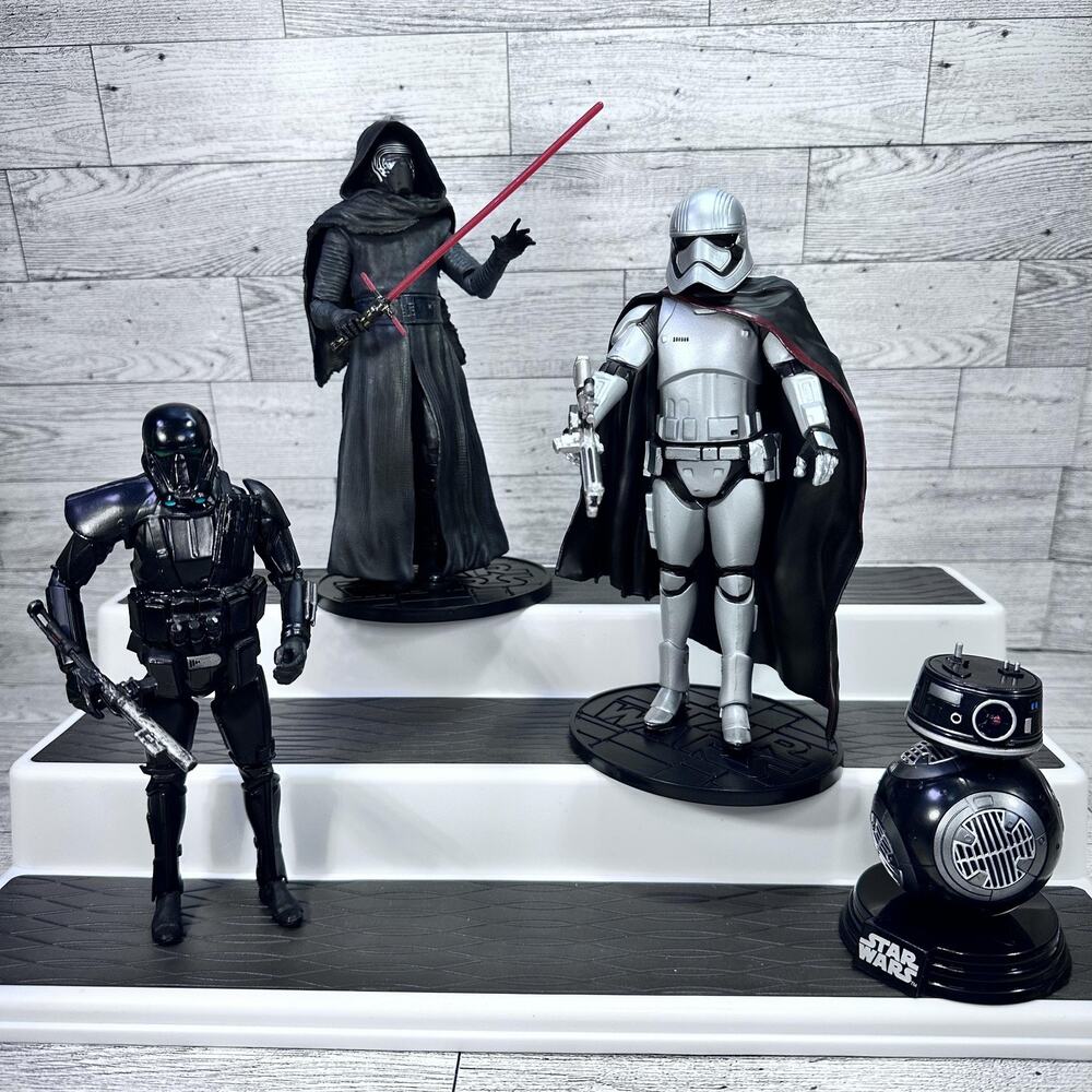 Disney Star Wars Black Kylo Ren Captain Phasma Death Trooper BB-9E Figures Lot